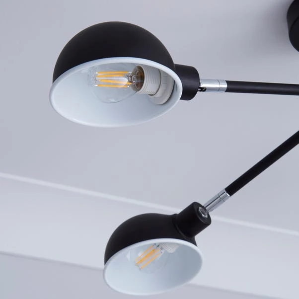 Elements Borr Black 5 Light Semi Flush Ceiling Light 5 Elements Borr Black 5 Light Semi Flush Ceiling Light - Image 3