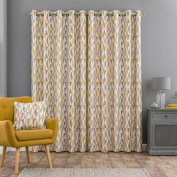 Elements Triangles Eyelet Curtains 22 Elements Triangles Eyelet Curtains - Image 20