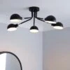 Elements Borr Black 5 Light Semi Flush Ceiling Light 1 Elements Borr Black 5 Light Semi Flush Ceiling Light -Elements Outlet 30671382