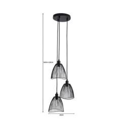 Elements Jaula 3 Light Cluster Ceiling Light 28 Elements Jaula 3 Light Cluster Ceiling Light -Elements Outlet 30713607 alt07