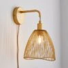 Elements Jaula Rattan Plug In Wall Light -Elements Outlet 30755627
