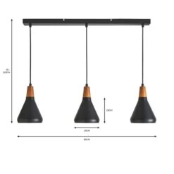 Elements Wolston 3 Light Diner Ceiling Light 26 Elements Wolston 3 Light Diner Ceiling Light -Elements Outlet 30766166 alt07