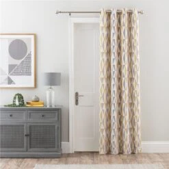 Elements Triangles Thermal Eyelet Door Curtain 23 Elements Triangles Thermal Eyelet Door Curtain -Elements Outlet 30780898 alt01
