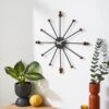 Elements Sputnik Wood Effect Wall Clock -Elements Outlet 30827913