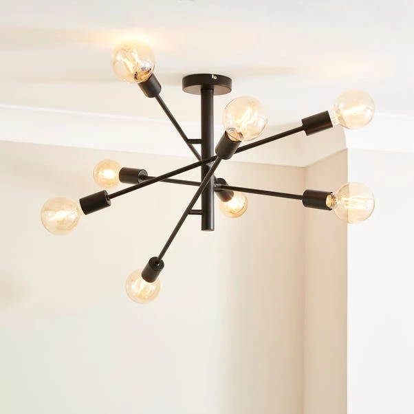 Elements Koppla 8 Light Semi Flush Ceiling Light 3 Elements Koppla 8 Light Semi Flush Ceiling Light