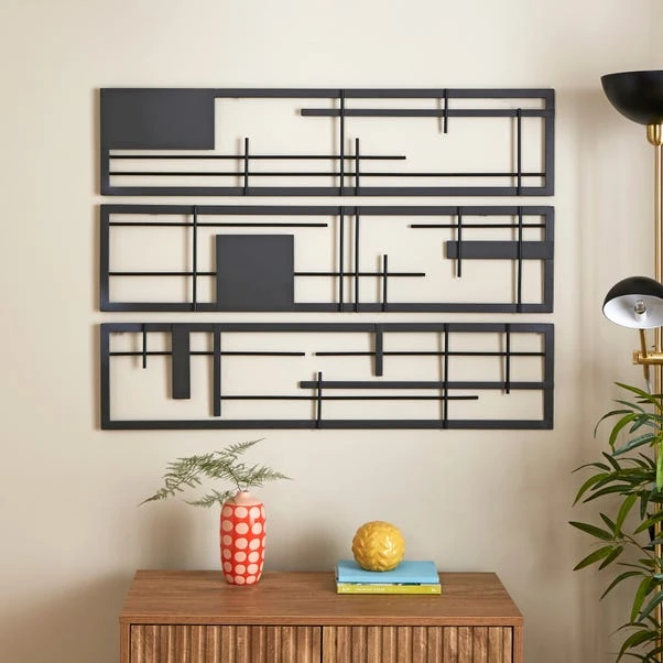 Elements Set Of 3 Indoor Outdoor Metal Wall Art Panels 4 Elements Set Of 3 Indoor Outdoor Metal Wall Art Panels - Image 2