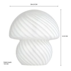 Elements Large Glass Mushroom Table Lamp 10 Elements Large Glass Mushroom Table Lamp -Elements Outlet 30869725 alt08