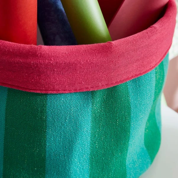 Elements Sutton Woven Stripe Fabrics Storage Basket 4 Elements Sutton Woven Stripe Fabrics Storage Basket - Image 2