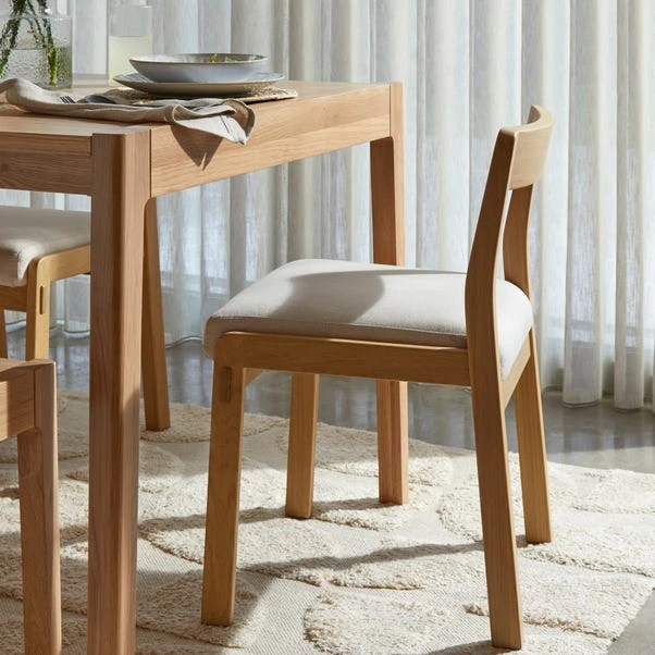 Elements Holmes 6 Seater Rectangular Dining Table, Modern Oak 6 Elements Holmes 6 Seater Rectangular Dining Table, Modern Oak - Image 4