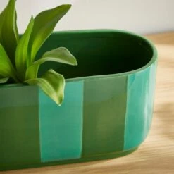 Elements Striped Ceramic Windowsill Plant Pot -Elements Outlet 30893706 alt01