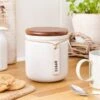 Elements Cream Speckled Hang Tag Kitchen Canister 1 Elements Cream Speckled Hang Tag Kitchen Canister -Elements Outlet 30893968