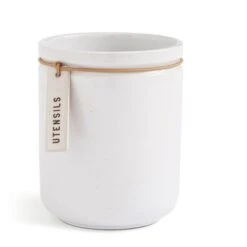 Elements Cream Speckled Hang Tag Utensil Pot 6 Elements Cream Speckled Hang Tag Utensil Pot -Elements Outlet 30893998 alt02