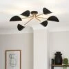 Elements Lyon 6 Light Semi Flush Ceiling Light 1 Elements Lyon 6 Light Semi Flush Ceiling Light -Elements Outlet 30894868