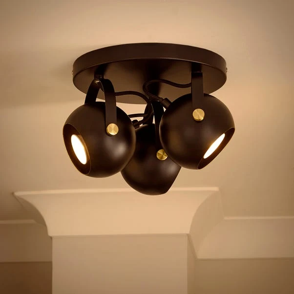 Elements Olympya 3 Light Adjustable Semi Flush Spotlight 4 Elements Olympya 3 Light Adjustable Semi Flush Spotlight - Image 2