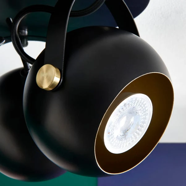 Elements Olympya 3 Light Adjustable Semi Flush Spotlight 5 Elements Olympya 3 Light Adjustable Semi Flush Spotlight - Image 3