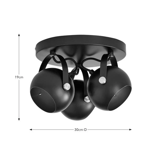 Elements Olympya 3 Light Adjustable Semi Flush Spotlight 8 Elements Olympya 3 Light Adjustable Semi Flush Spotlight - Image 6
