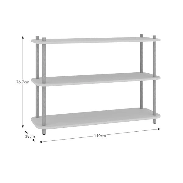 Elements Miller Low Bookcase, Stone 9 Elements Miller Low Bookcase, Stone - Image 7