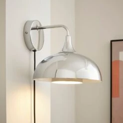 Elements Lennon 2 Tier Dome Plug In Wall Light 20 Elements Lennon 2 Tier Dome Plug In Wall Light -Elements Outlet 30898670