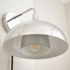 Elements Lennon 2 Tier Dome Plug In Wall Light 22 Elements Lennon 2 Tier Dome Plug In Wall Light -Elements Outlet 30898670 alt02