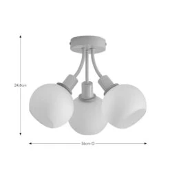 Elements Bailey 3 Light Semi Flush Ceiling Light -Elements Outlet 30898688 alt08
