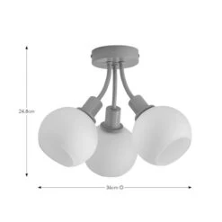 Elements Bailey 3 Light Semi Flush Ceiling Light -Elements Outlet 30898689 alt08