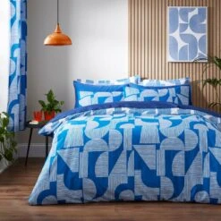 Elements Ezra Blue Cotton Duvet Cover And Pillowcase Set 36 Elements Ezra Blue Cotton Duvet Cover And Pillowcase Set -Elements Outlet 30902413