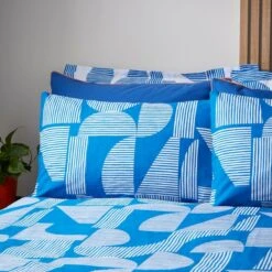 Elements Ezra Blue Cotton Duvet Cover And Pillowcase Set 37 Elements Ezra Blue Cotton Duvet Cover And Pillowcase Set -Elements Outlet 30902413 alt01