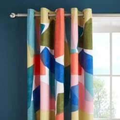 Elements Abstract Blocks Blackout Eyelet Curtains 17 Elements Abstract Blocks Blackout Eyelet Curtains -Elements Outlet 30903785