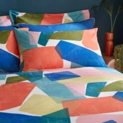 Elements Abstract Blocks Multicoloured Cotton Duvet Cover And Pillowcase Set 27 Elements Abstract Blocks Multicoloured Cotton Duvet Cover And Pillowcase Set -Elements Outlet 30903849 alt01