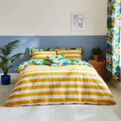 Elements Fieldsley Multicoloured Cotton Duvet Cover And Pillowcase Set 30 Elements Fieldsley Multicoloured Cotton Duvet Cover And Pillowcase Set -Elements Outlet 30903877 alt02