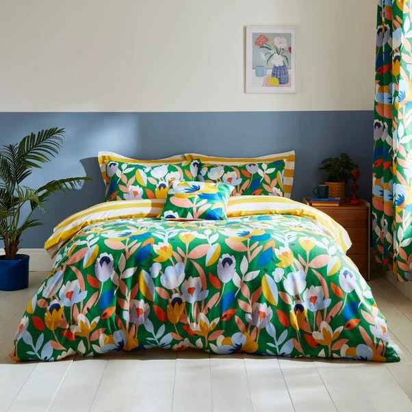 Elements Fieldsley Multicoloured Cotton Duvet Cover And Pillowcase Set 2 Elements Fieldsley Multicoloured Cotton Duvet Cover And Pillowcase Set