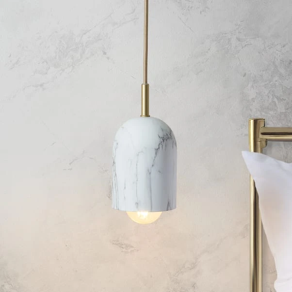 Elements Levi Marble Adjustable Pendant Light 3 Elements Levi Marble Adjustable Pendant Light