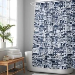 Elements Coastal Boats Shower Curtain 9 Elements Coastal Boats Shower Curtain -Elements Outlet 30932251 alt03